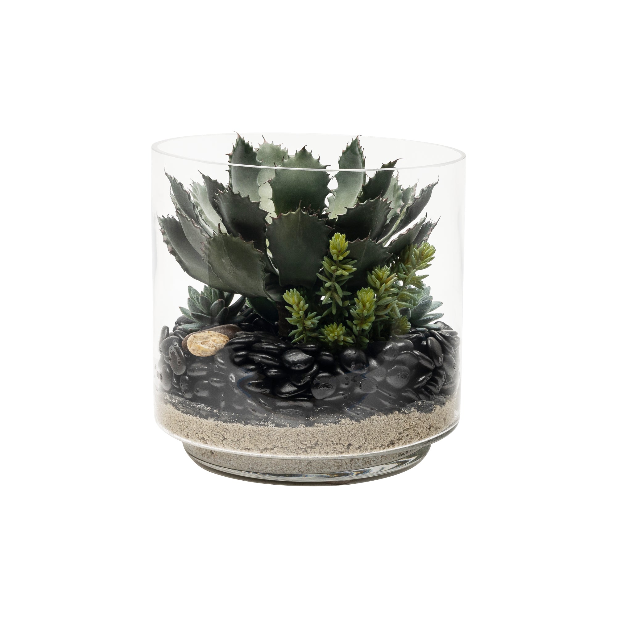 12" Chalet Vase with Succulent Arrangement AR1613